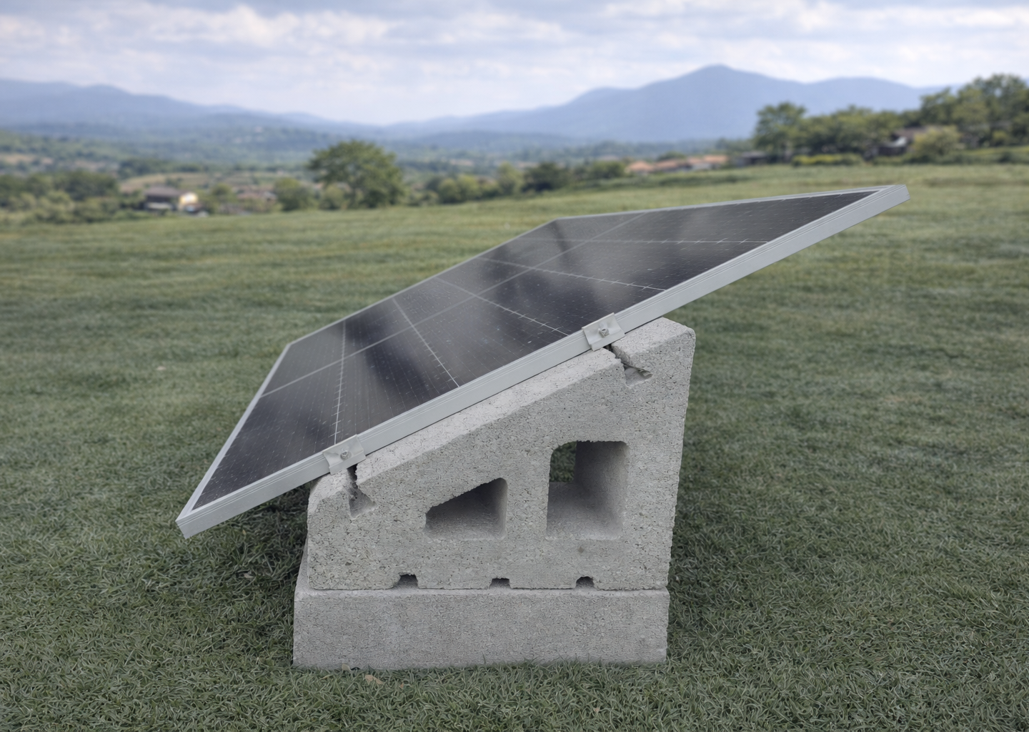 soportes de hormigón para paneles solares 30º