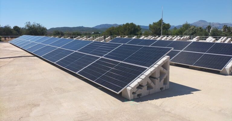 Soporte Hormigón para paneles solares, Huertos Solar 25º